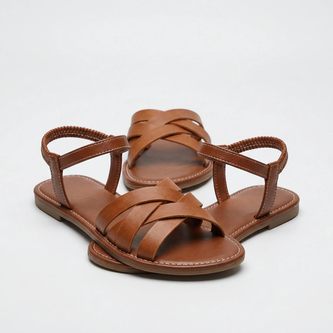 Christy | Women's Crisscross Strap Flat Sandals