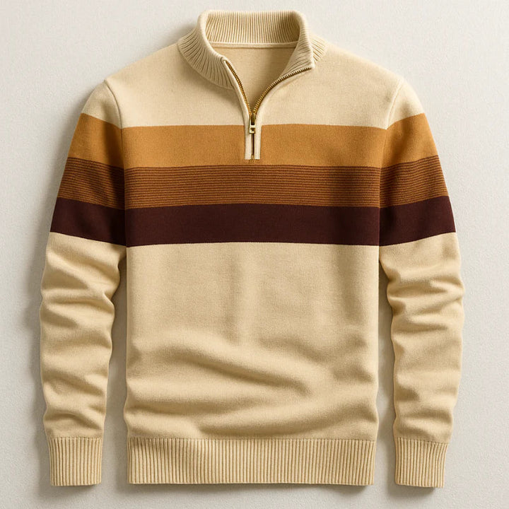 Men's Quarter-Zip Mock Neck Knit Sweater