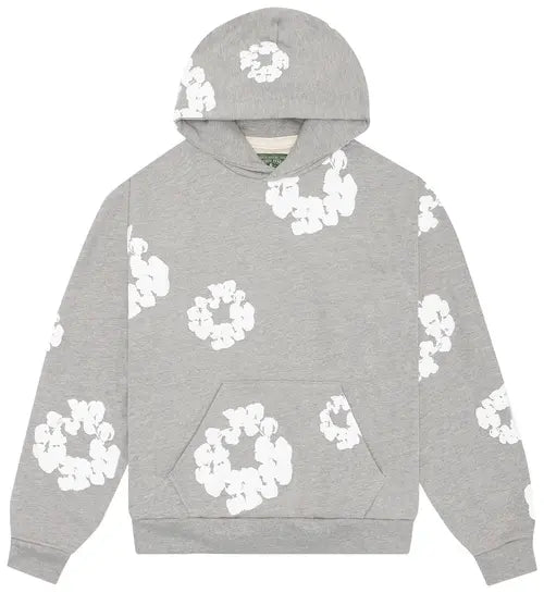 Unisex Printed Denim-Style Hoodie – Casual Streetwear Sweatshirt
