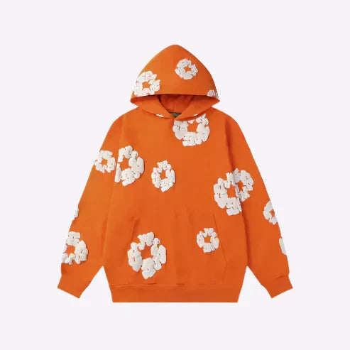 Unisex Printed Denim-Style Hoodie – Casual Streetwear Sweatshirt