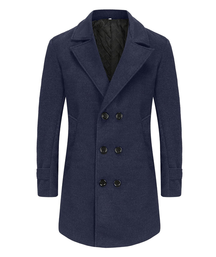Men's Classic Double Row Wool Coat