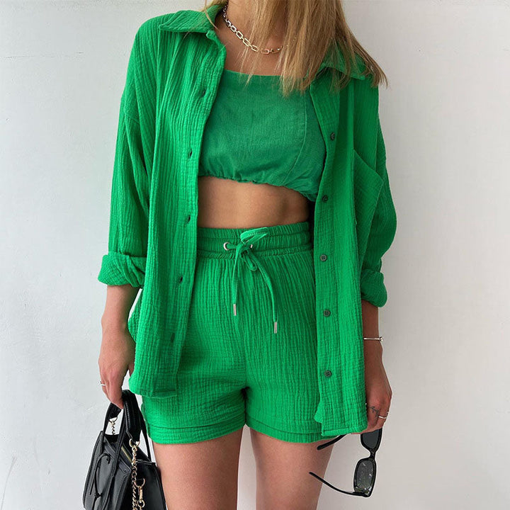 Rachel | Women's Relaxed Button-Down Lounge Outfit
