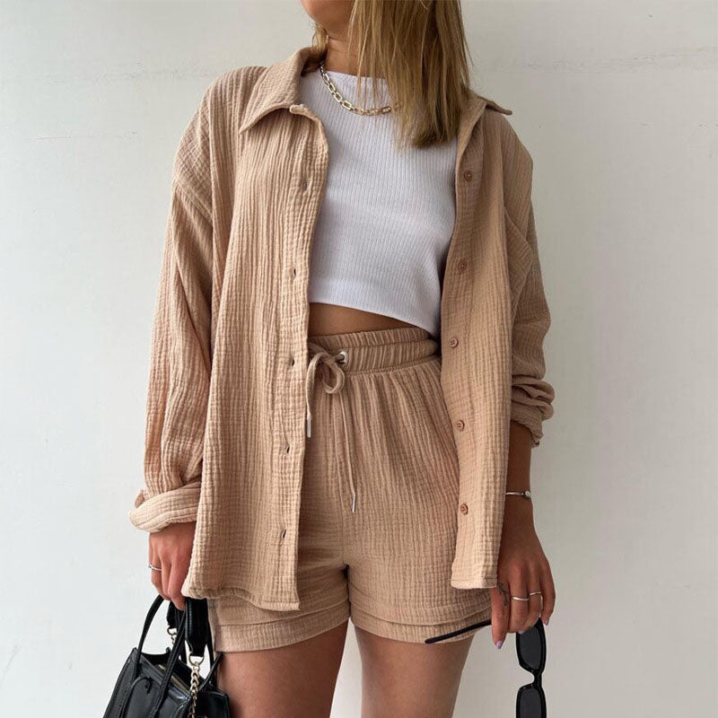 Rachel | Women's Relaxed Button-Down Lounge Outfit