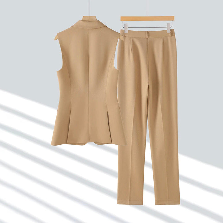 Rachel | Women's Sleeveless Blazer and Trousers Set