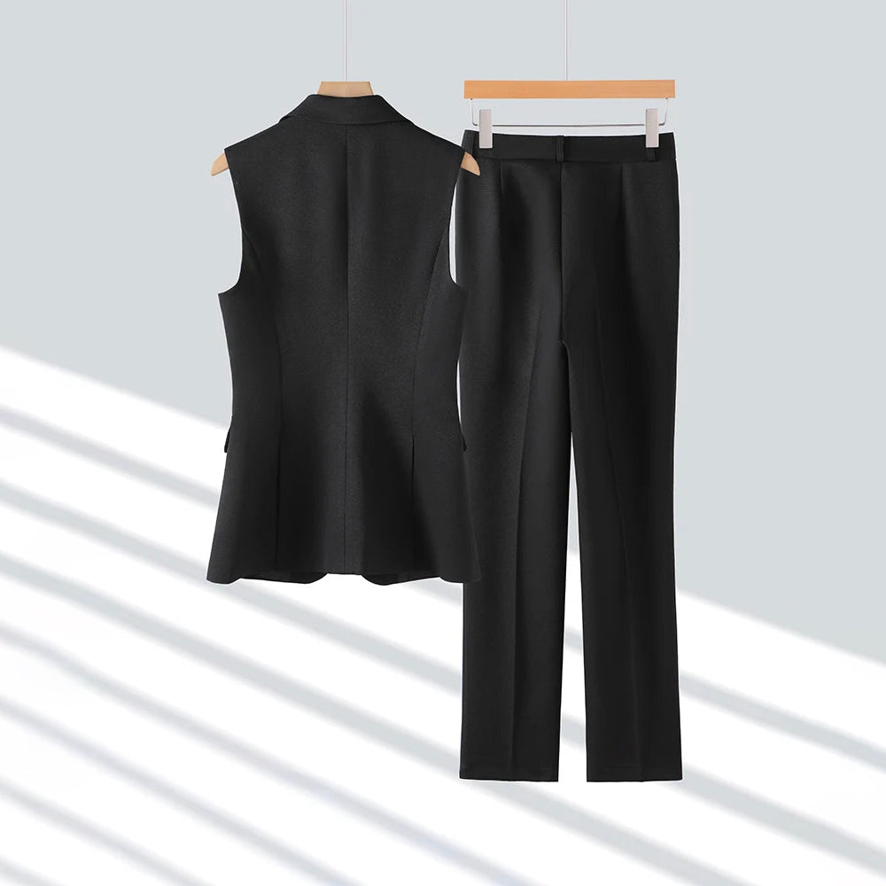 Rachel | Women's Sleeveless Blazer and Trousers Set