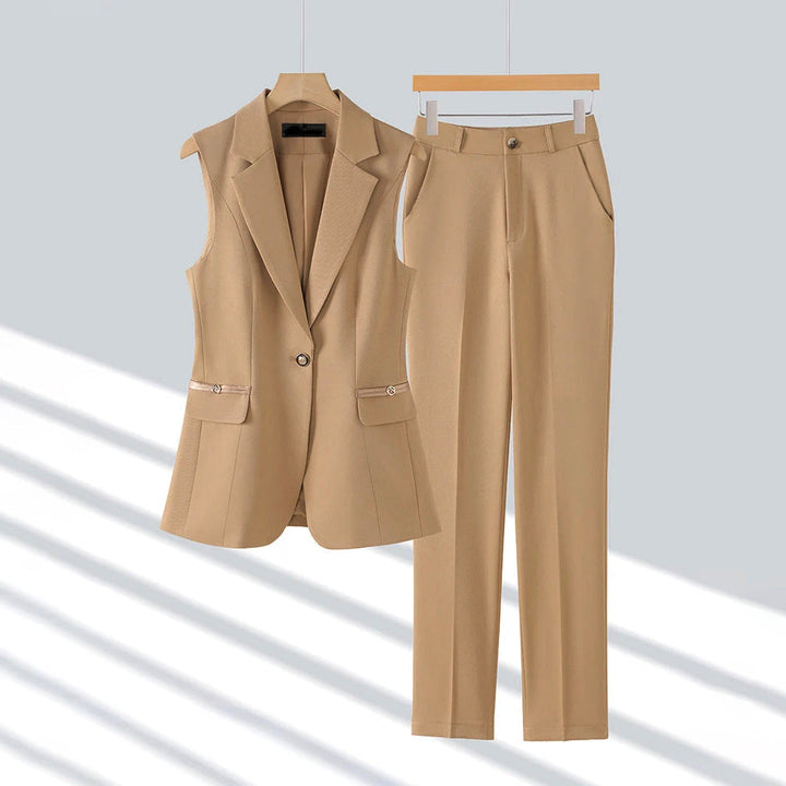 Rachel | Women's Sleeveless Blazer and Trousers Set