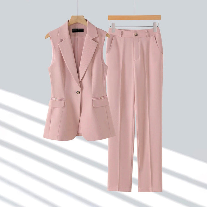 Rachel | Women's Sleeveless Blazer and Trousers Set