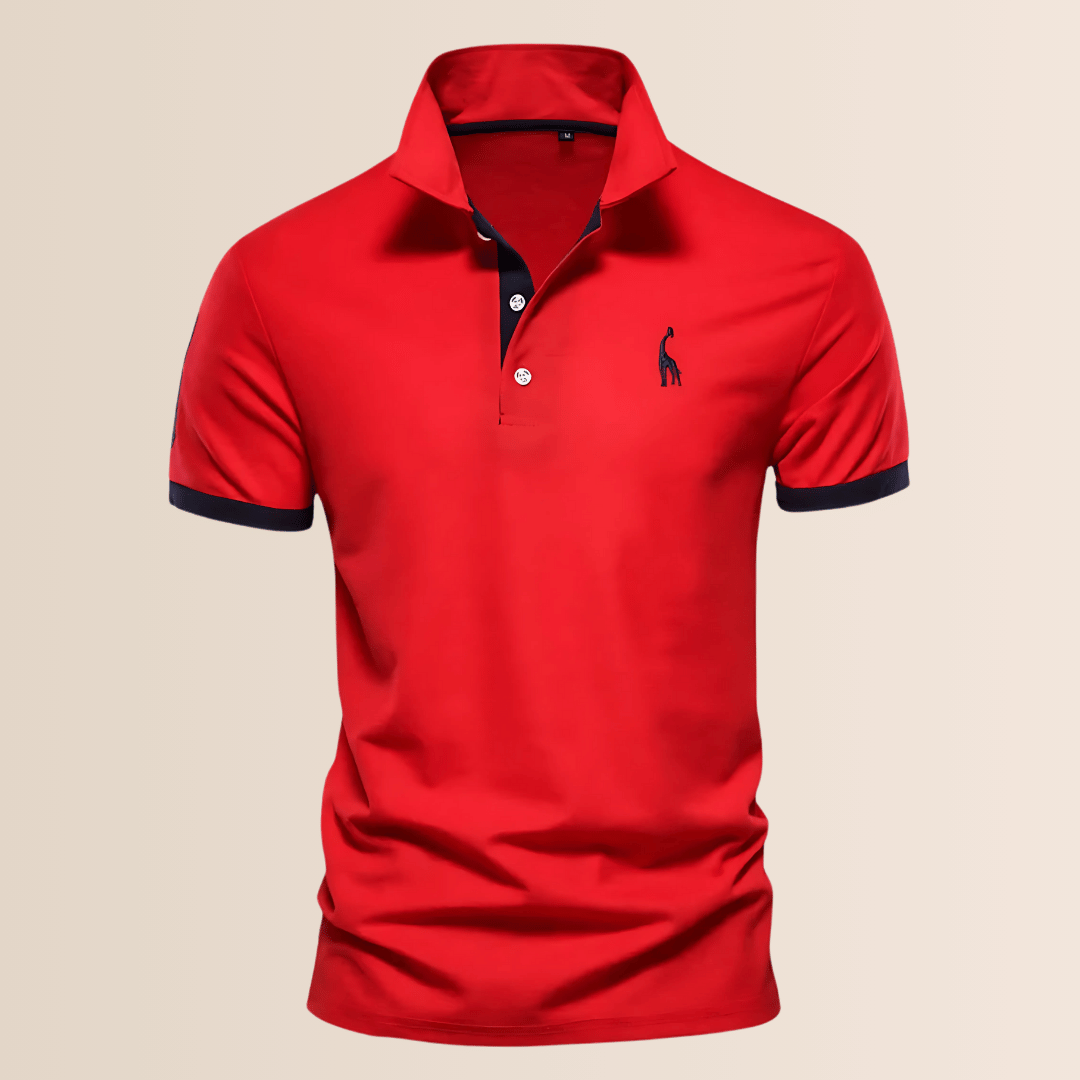 Men's Cotton Stand Collar Polo Shirt for Casual Wear
