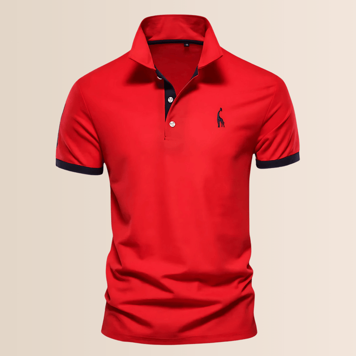 Men's Cotton Stand Collar Polo Shirt for Casual Wear