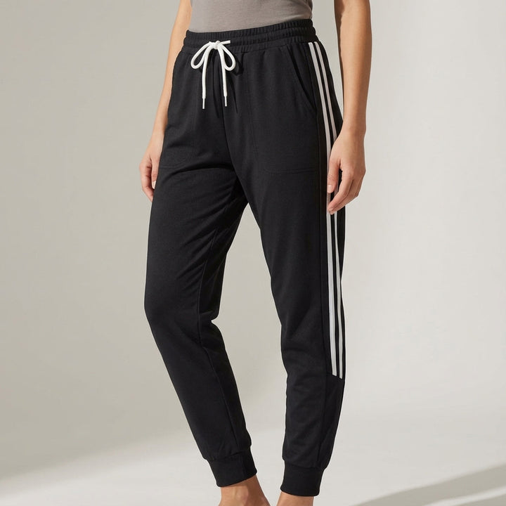 Women's Stylish Regular Fit Side Stripe Drawstring Pants