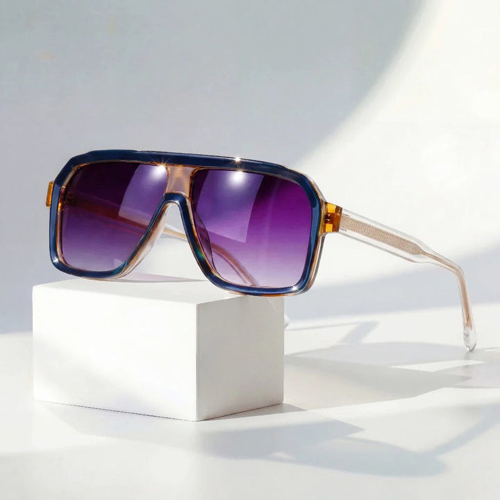Men's Bold Gradient Lens Visor Sunglasses