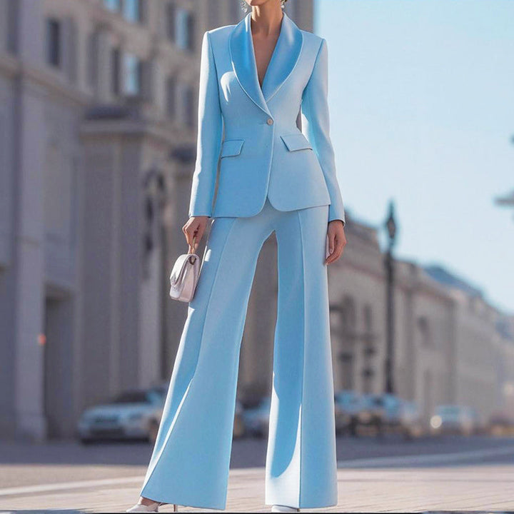 Rosie | Women's Tailored Blazer and Flared Pants Suit Set
