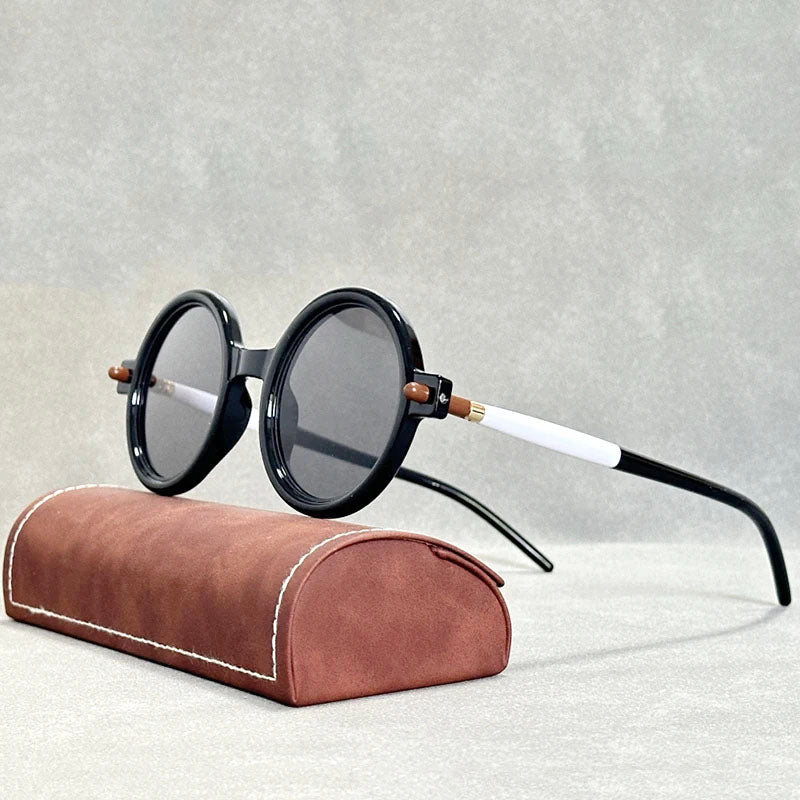 Unisex Round Tortoiseshell Retro Sunglasses