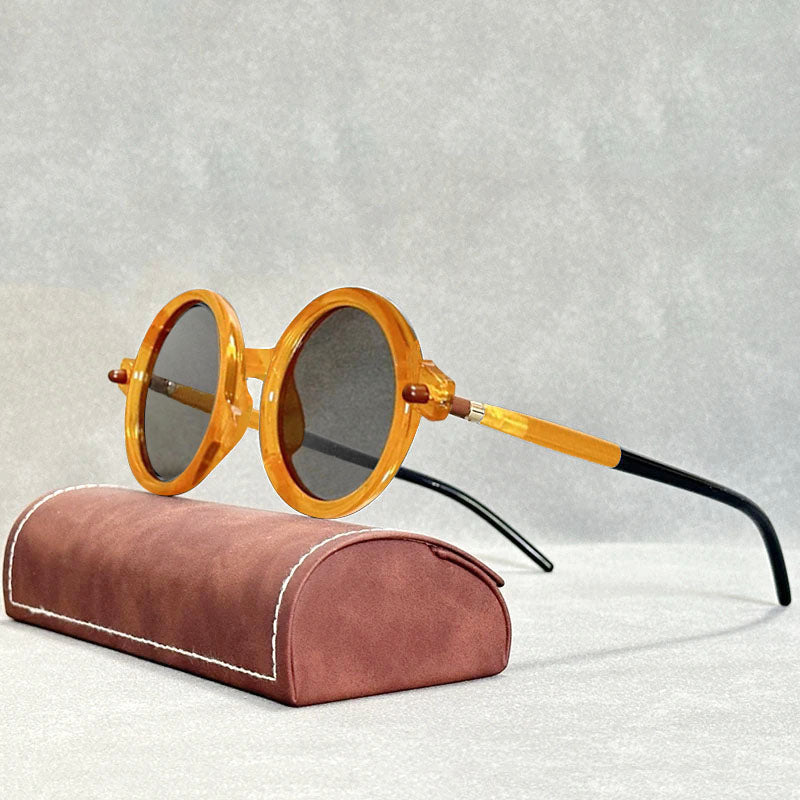 Unisex Round Tortoiseshell Retro Sunglasses