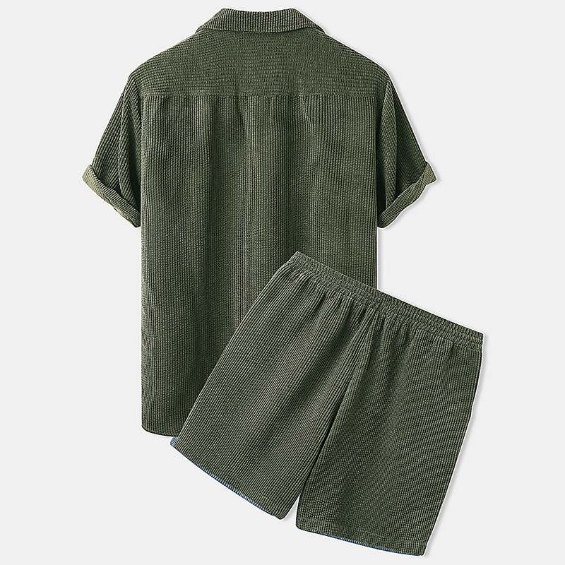 Men's Ribbed Summer Clothing Set for Effortless Style and Comfort