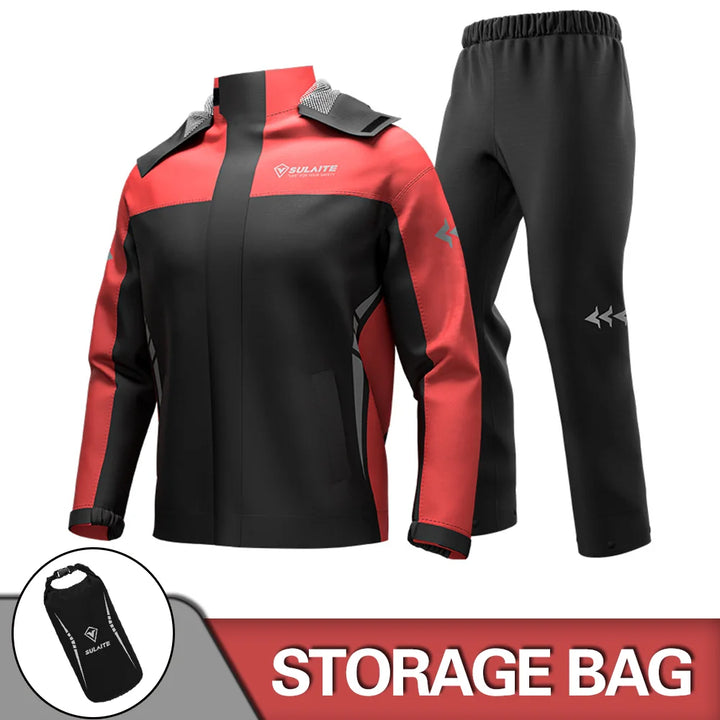 Unisex Waterproof Motorcycle Rain Suit for Camping, Hiking, and Fishing