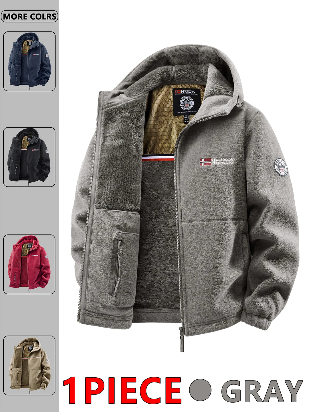 Men's versatile hooded Coat for autumn and winter outdoor wear