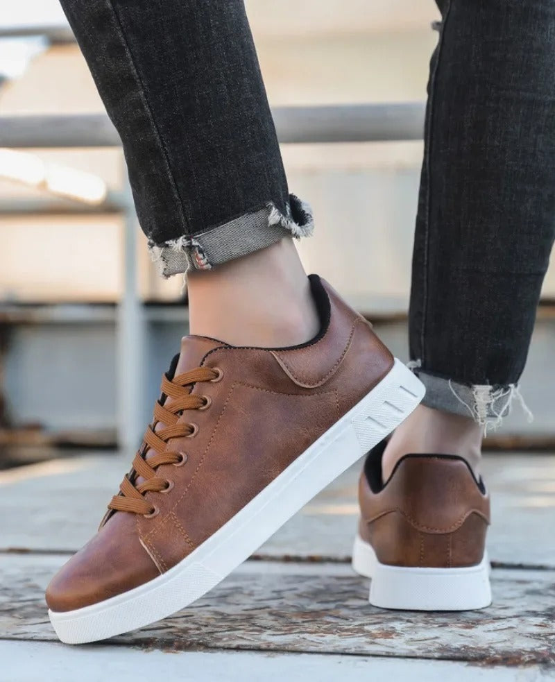 Men's Classic Leather Look Sneakers