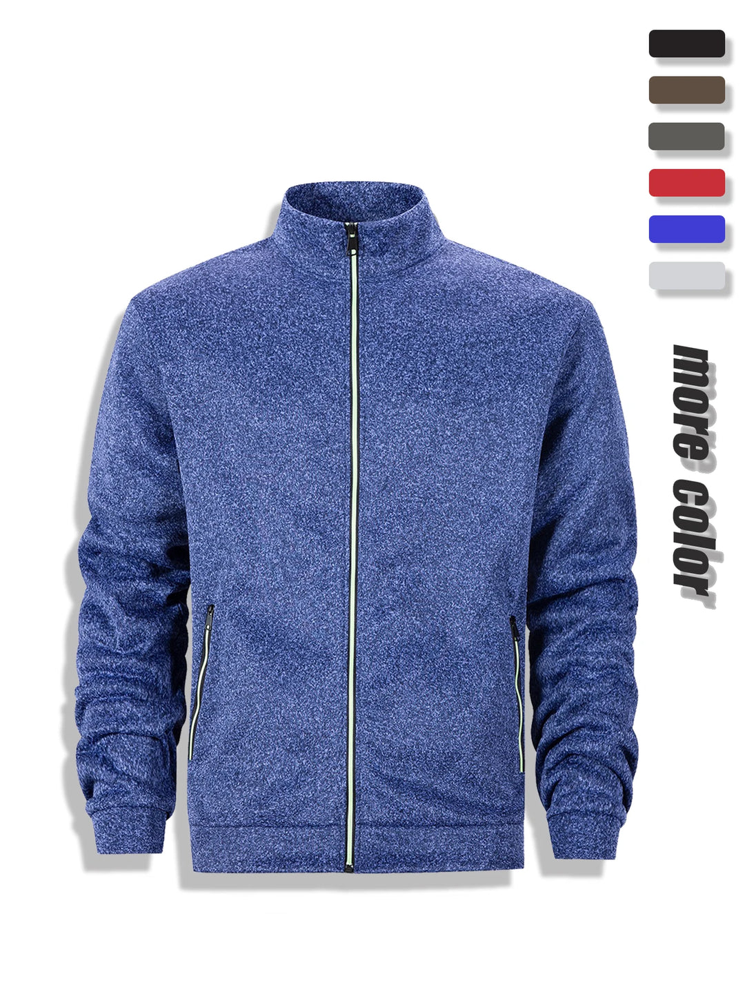 Men's Casual Full Zip Stand Collar Sweatshirt Coat for Autumn Winter