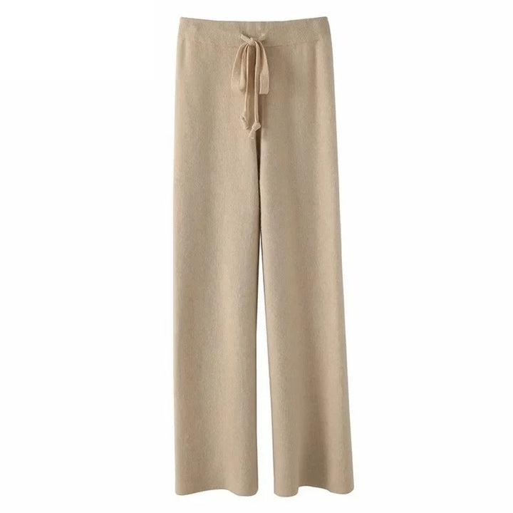Women's Refined Knit Wide Leg Drawstring Lounge Pants