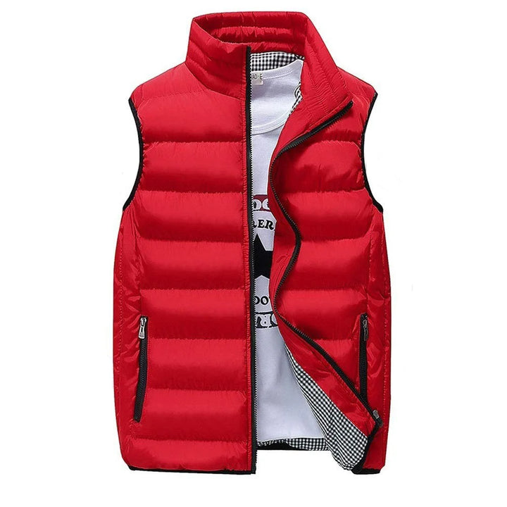 Men's Windproof Sleeveless Jacket - Thick Warm Down Cotton Vest