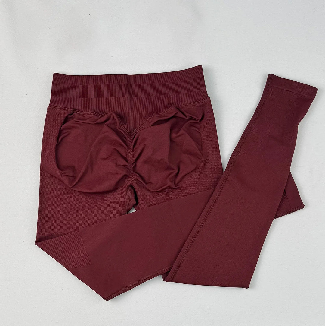 Women's Push-Up Low-Rise Seamless Yoga Leggings Pants for Gym Fitness