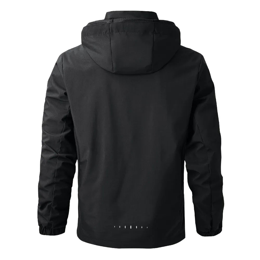 Men's Lightweight Waterproof Hooded Coat for Hiking and Climbing