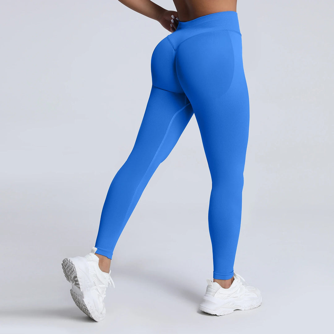 Women's Push-Up Low-Rise Seamless Yoga Leggings Pants for Gym Fitness