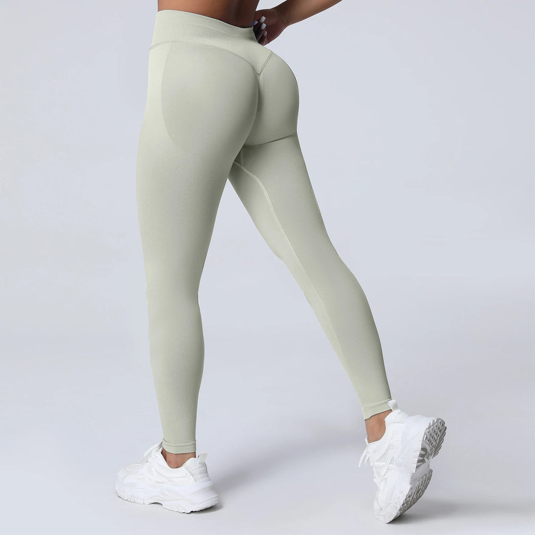 Women's Push-Up Low-Rise Seamless Yoga Leggings Pants for Gym Fitness