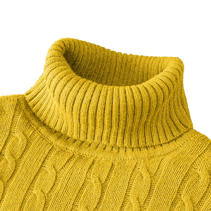 Men's Slim Fit Long Sleeve Knitted Turtleneck Sweater for Winter