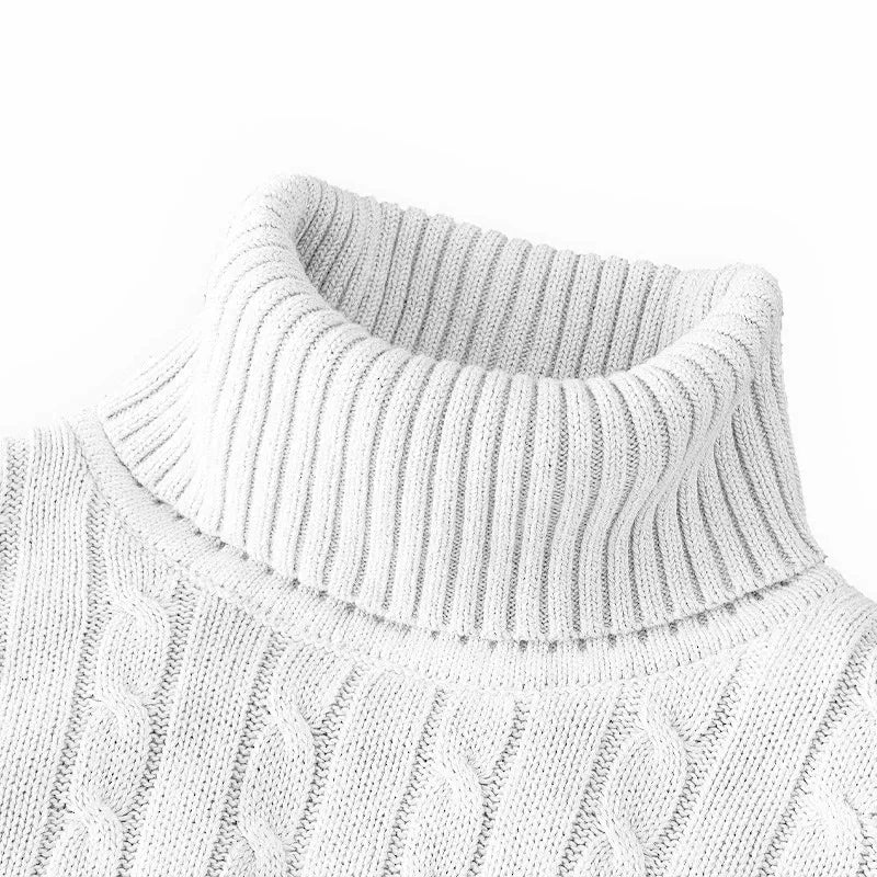 Men's Slim Fit Long Sleeve Knitted Turtleneck Sweater for Winter