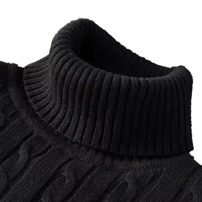 Men's Slim Fit Long Sleeve Knitted Turtleneck Sweater for Winter