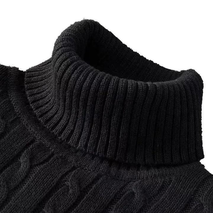 Men's Slim Fit Long Sleeve Knitted Turtleneck Sweater for Winter