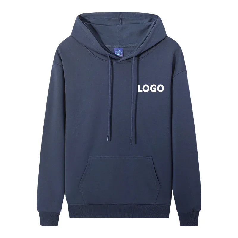 Men's Personalized 60% Cotton Long Sleeve Hoodie Sweatshirt