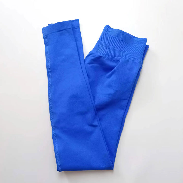 Women's Seamless Yoga Leggings with Low Rib Waistband for Fitness
