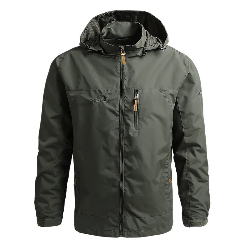 Men's Waterproof Tactical Hooded Windbreaker Coat for Winter