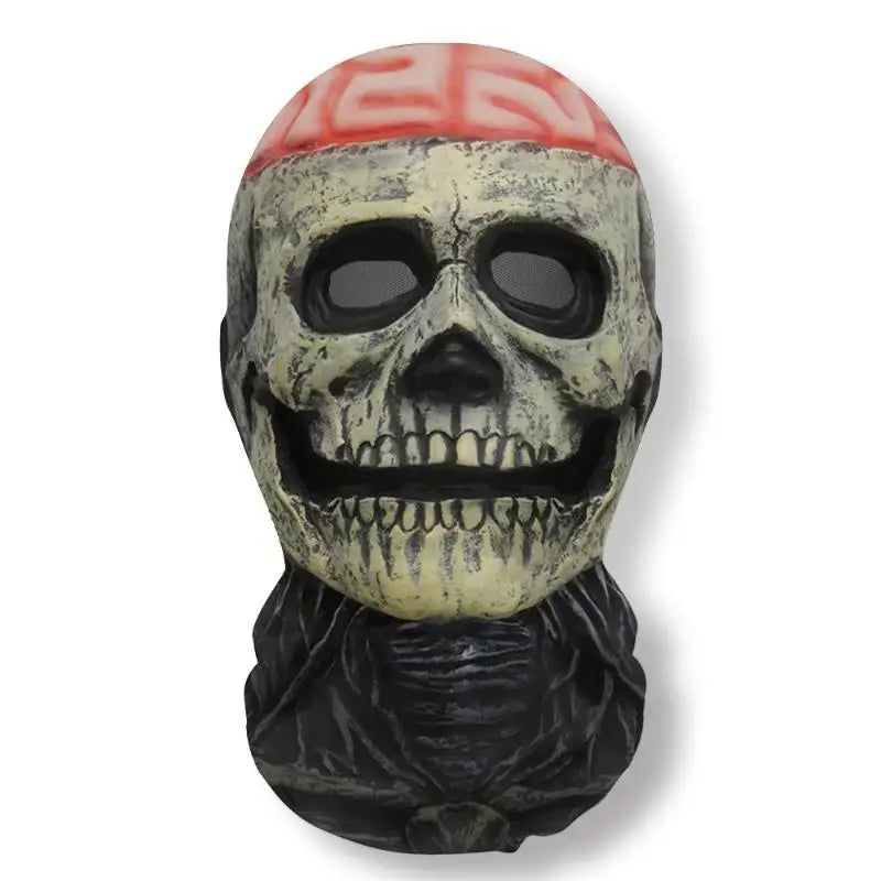 Halloween's 3D Ghost Face Mask Costumes, Stretch Mesh Full Skull Headgear