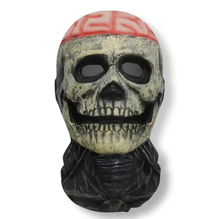 Halloween's 3D Ghost Face Mask Costumes, Stretch Mesh Full Skull Headgear