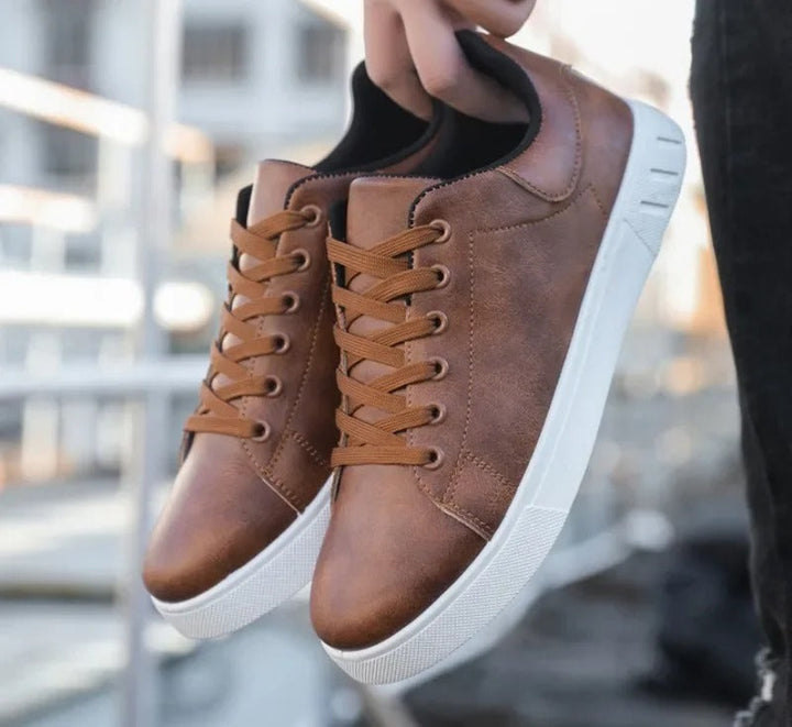 Men's Classic Leather Look Sneakers