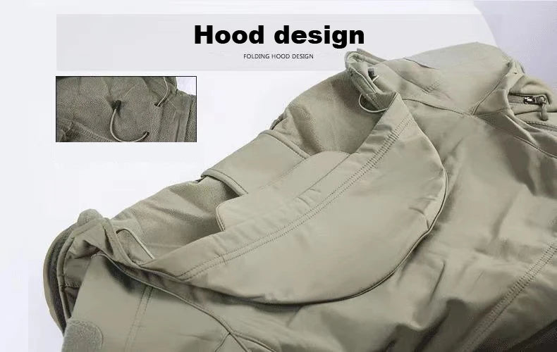 Men's Softshell Fleece Coat for Outdoor Fishing, Hiking, and Camping