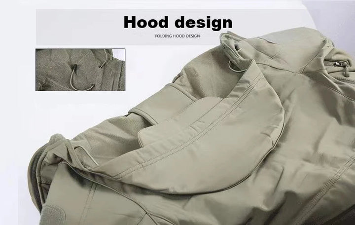 Men's Softshell Fleece Coat for Outdoor Fishing, Hiking, and Camping