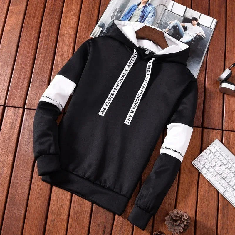 Men's Long Sleeve Casual Printed Hoodies - Spring Hip Hop Pullover