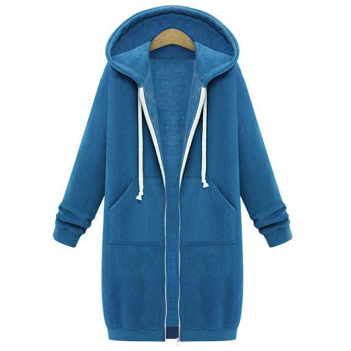 Women's Autumn Winter Thick Hooded Parka with Zipper Pocket