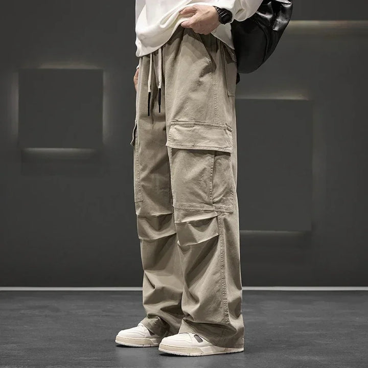 Men's Wide-Leg Cargo Pants – Relaxed Fit Streetwear Style
