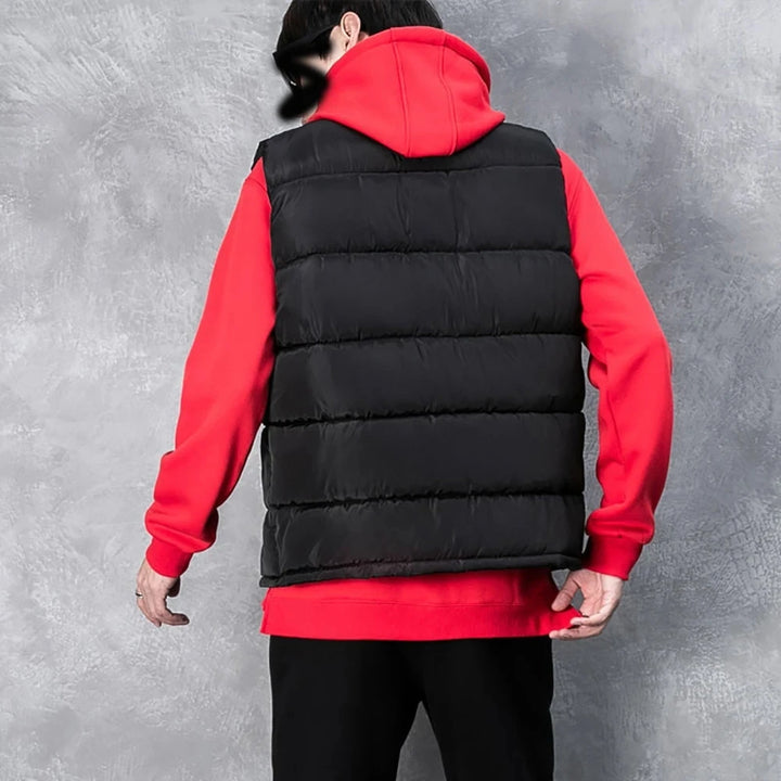 Men's Warm Waterproof Sleeveless Vest Jacket for Winter and Autumn