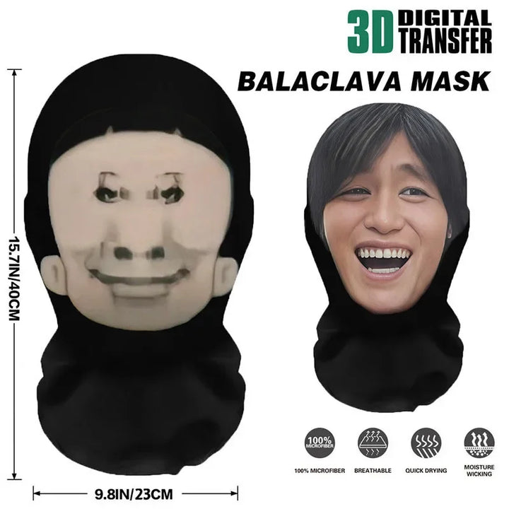 Halloween's 3D Realistic Face Mask Cosplay, Hip Hop & Costume Accessory