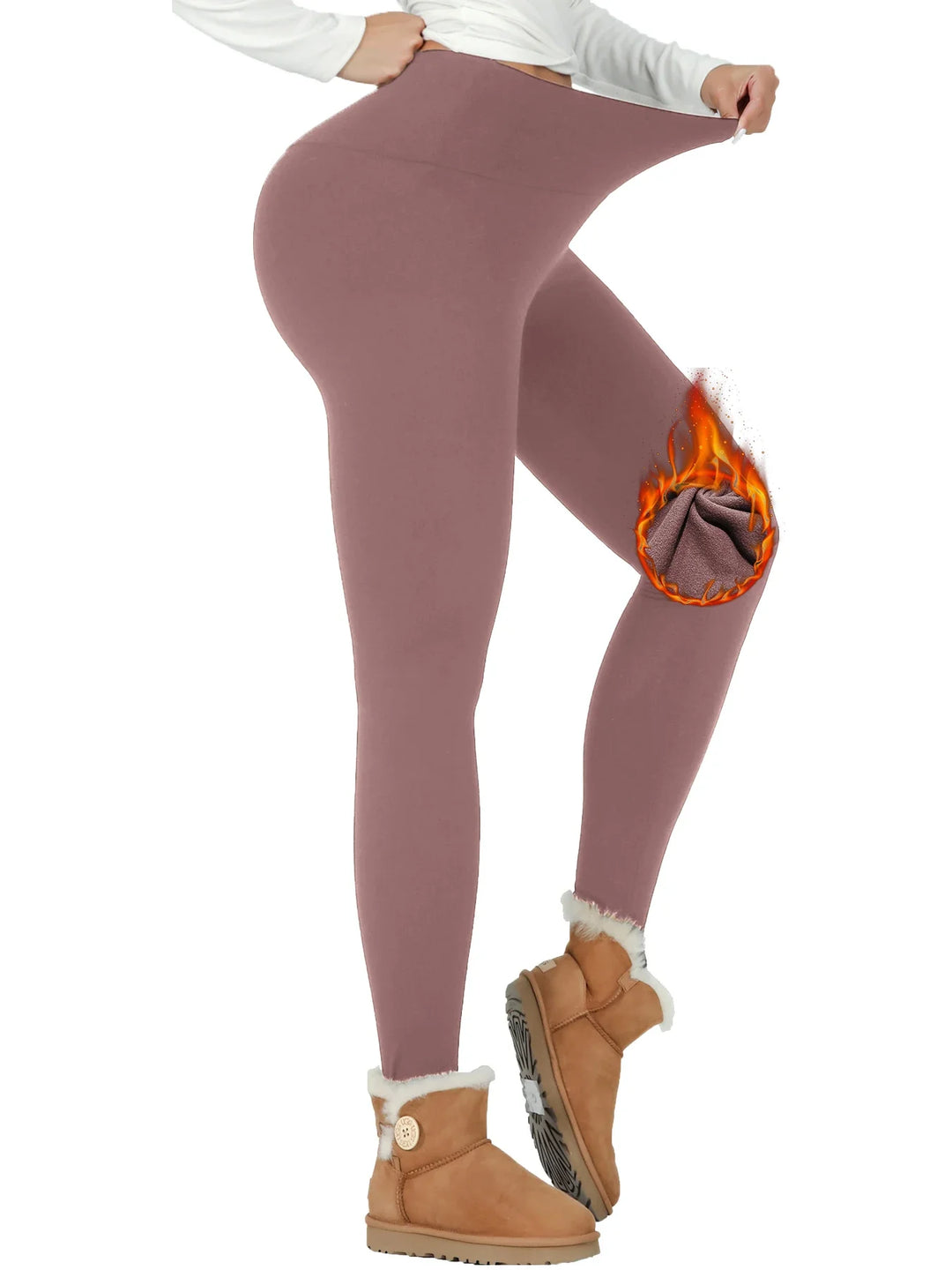Women's High-Waisted Thermal Fleece Yoga Leggings