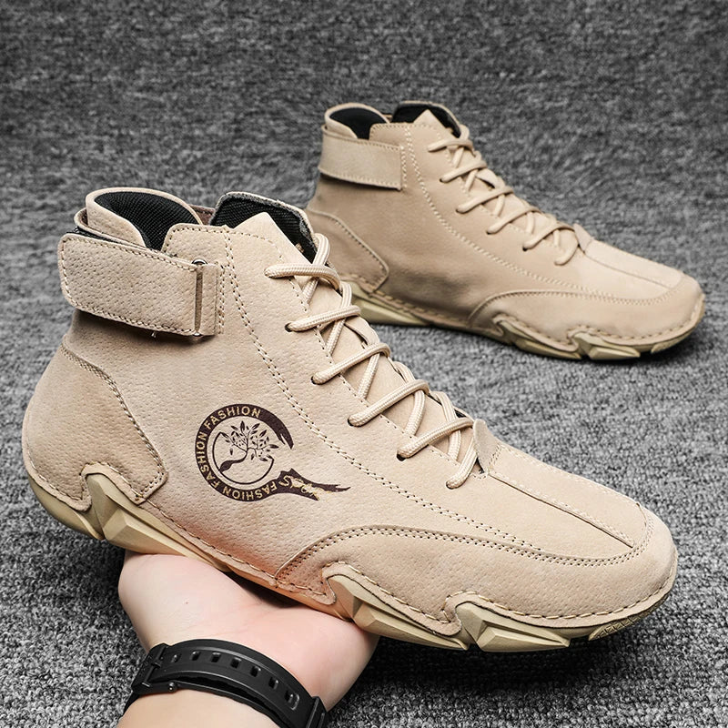 Men's Waterproof Leather Shoes for All-Weather Comfort