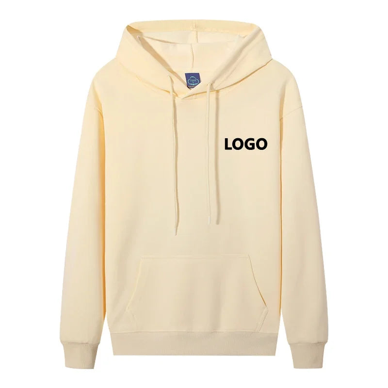 Men's Personalized 60% Cotton Long Sleeve Hoodie Sweatshirt