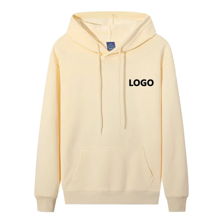 Men's Personalized 60% Cotton Long Sleeve Hoodie Sweatshirt